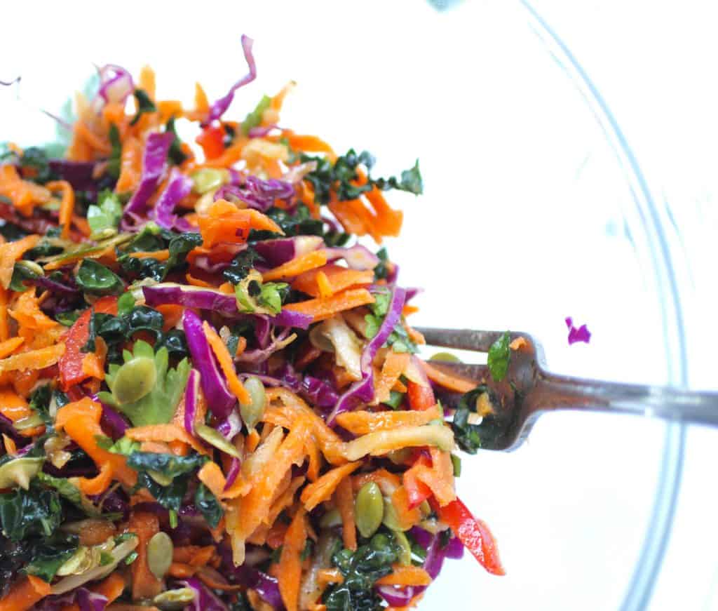 delicious and refreshing Rainbow Winter Slaw