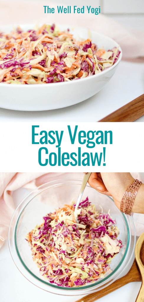 don't forget to Pin it! Vegan Coleslaw