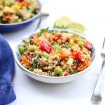 A bowl of quinoa salad