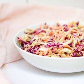A healthy bowl of coleslaw