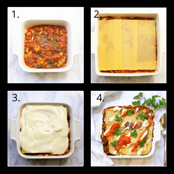 Steps to make the best vegan lasagne