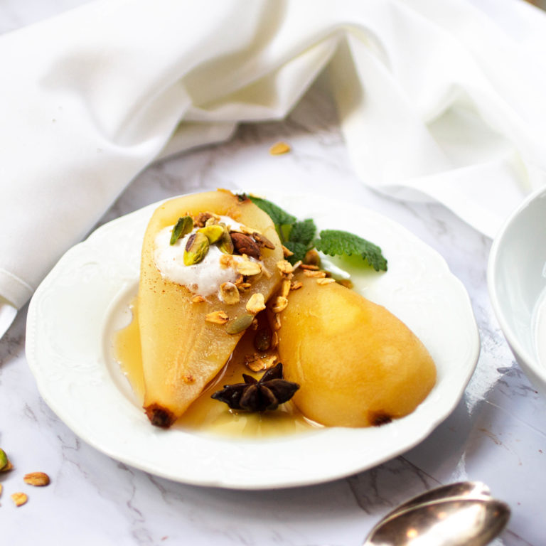 Vegan Poached Pears