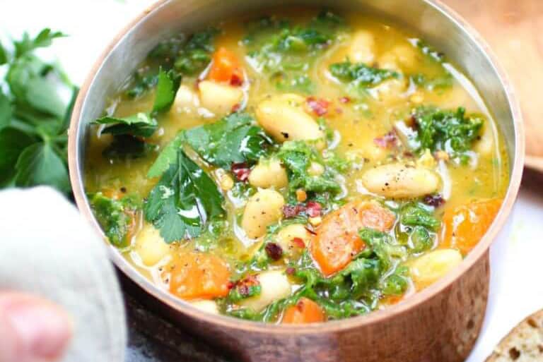 Vegetable and bean soup tablet