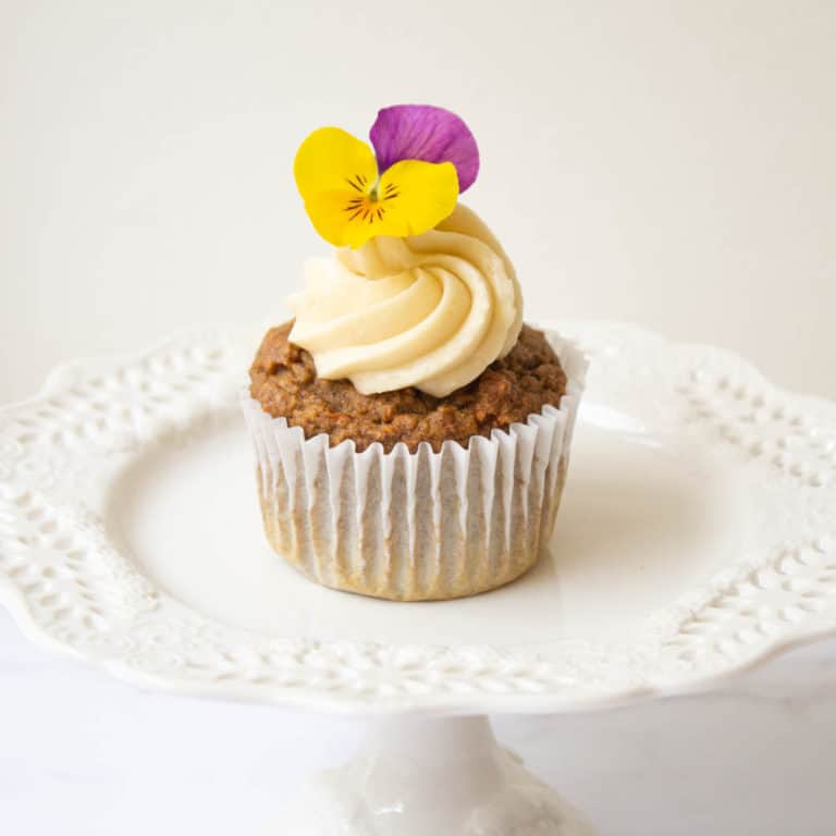 A pretty carrot cake cupcake Delicious Vegan Carrot Cake Cupcakes