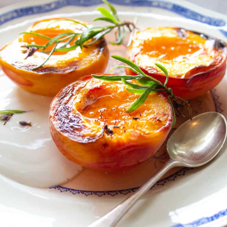 Baked Peaches with Lavender pin