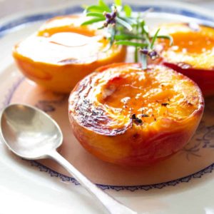 Baked Peaches with Lavender pin