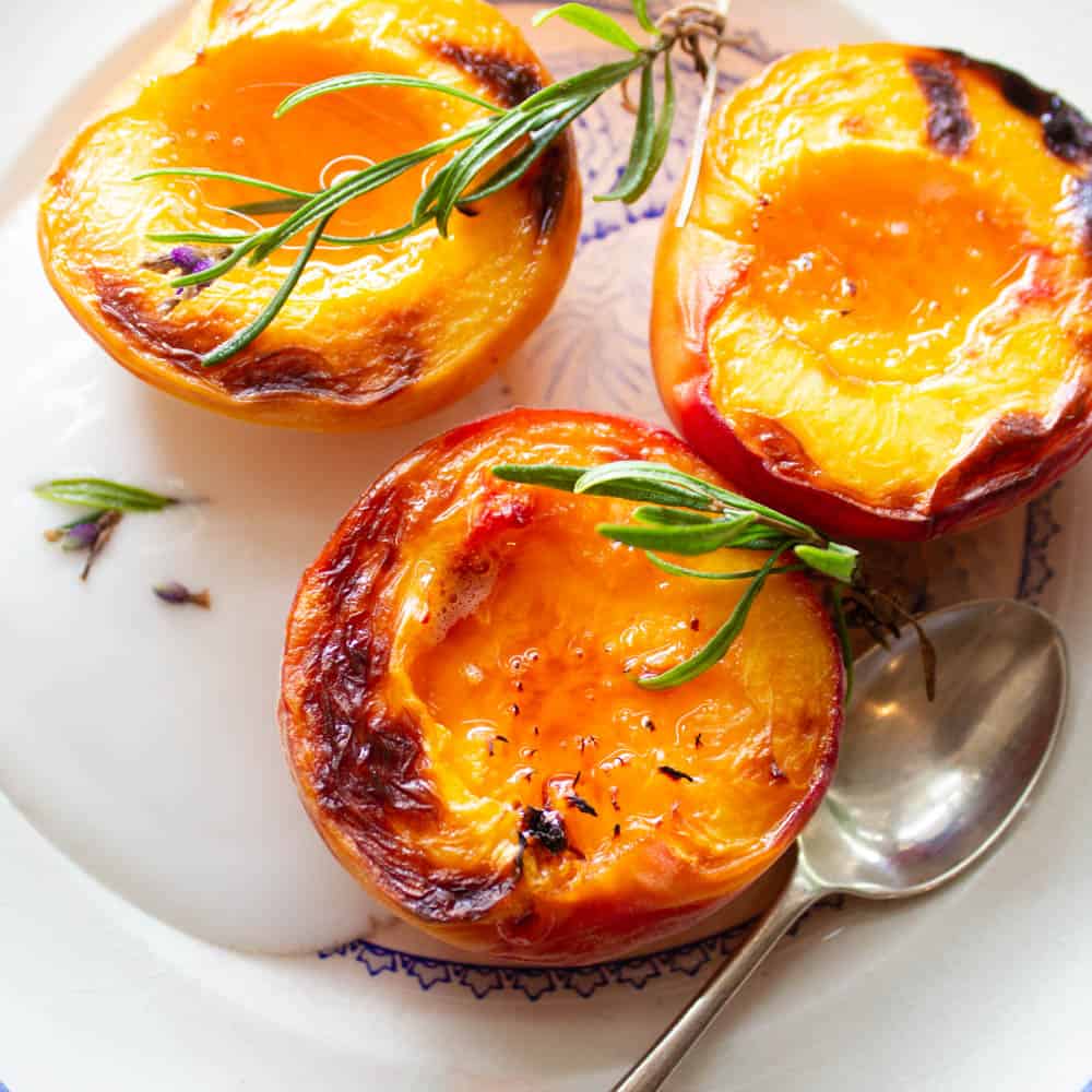 Baked Peaches with Lavender pin