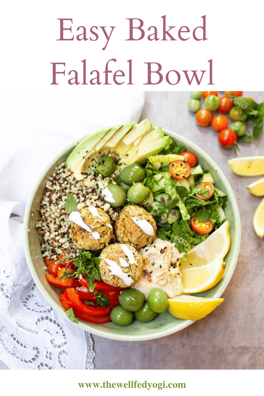 baked falafel bowl
