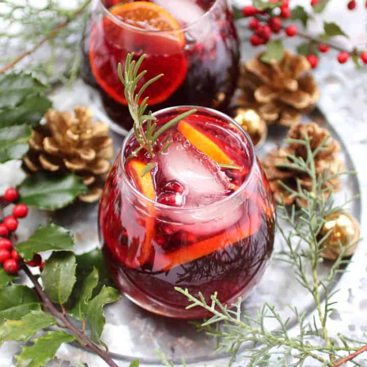 .9 tips to enjoy an intentional holiday season. Here's a cocktail or if you prefer a mocktail